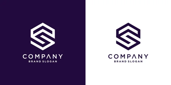Şirket veya kişi için geometrik konsepte sahip S harfi logosu bölüm 2
