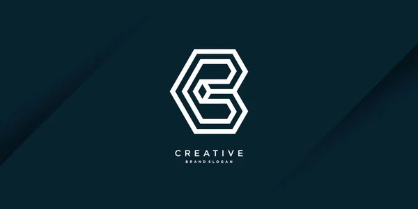 Γράμμα Λογότυπο Δημιουργική Σύγχρονη Έννοια Premium Vector Μέρος — Διανυσματικό Αρχείο