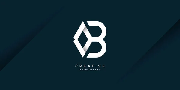 Letra Logotipo Com Conceito Moderno Criativo Premium Vector Parte — Vetor de Stock