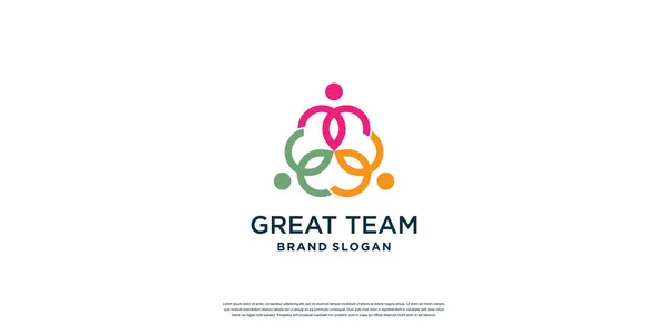 Community Logo Vorlage Für Soziale Team Gruppe Premium Vector Teil — Stockvektor
