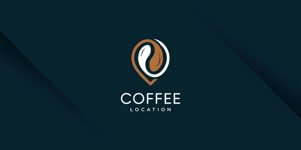 Koffie Logo Template Met Creatieve Elementen Voor Het Bedrijfsleven Premium — Stockvector