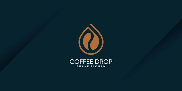 Koffie Logo Template Met Creatieve Elementen Voor Het Bedrijfsleven Premium — Stockvector