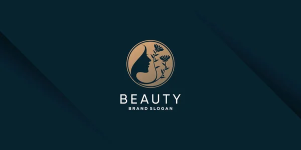 Logo Beauté Avec Concept Élément Créatif Premium Vector Partie — Image vectorielle
