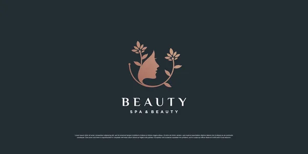 Логотип Женской Красоты Вдохновлен Креативной Концепцией Premium Vector — стоковый вектор