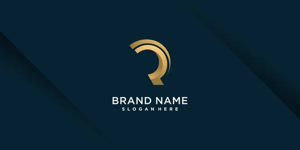 Carta Logotipo Com Conceito Moderno Único Premium Vector Parte — Vetor de Stock