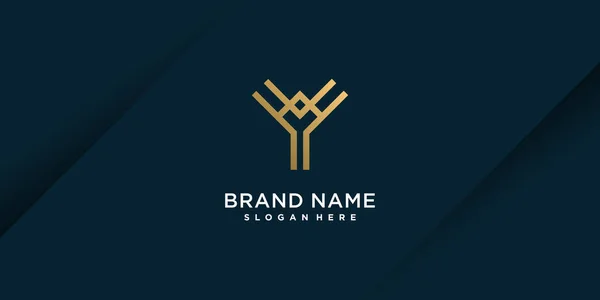 Lettera Logo Con Elemento Creativo Stile Premium Vector Parte — Vettoriale Stock