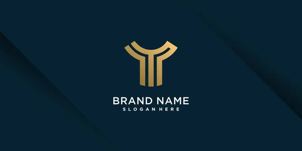 Carta Logotipo Com Estilo Elemento Criativo Premium Vector Parte — Vetor de Stock
