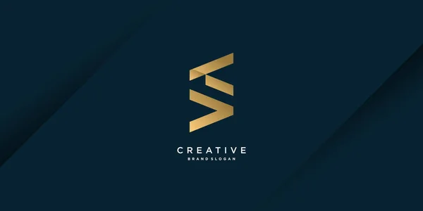 Logo Litery Kreatywną Koncepcją Abstrakcyjną Premium Vector — Wektor stockowy