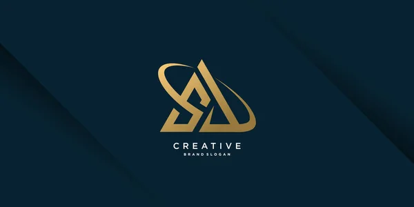 Buchstabe Logo Mit Kreativem Abstrakten Konzept Premium Vector — Stockvektor