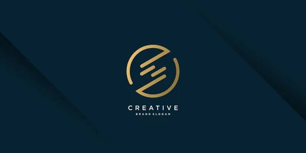 Logo Lettre Avec Concept Abstrait Créatif Premium Vector — Image vectorielle