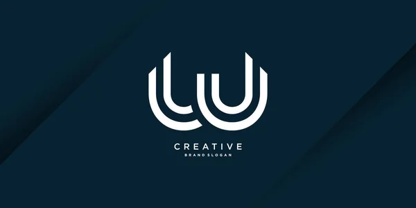 Buchstabe Logo Mit Kreativen Abstrakten Elementen Premium Vector — Stockvektor