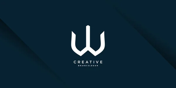 Lettre Logo Avec Élément Abstrait Créatif Premium Vector — Image vectorielle