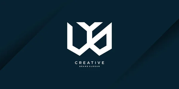 Logo Litery Kreatywnym Elementem Abstrakcyjnym Premium Vector — Wektor stockowy