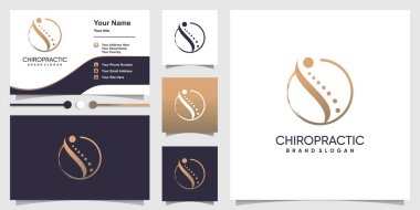 Yaratıcı konsept fikri olan kayropraktik logo tasarımı