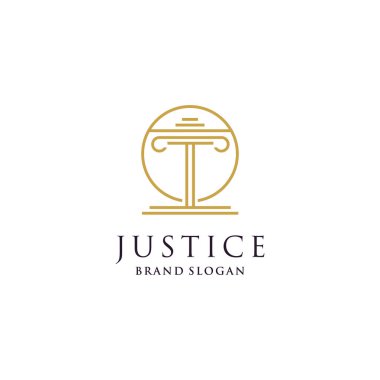 Modern yaratıcı tarzda hukuk firması logo tasarım vektörü