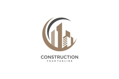 Modern stile sahip özellik logo tasarım vektör simgesi