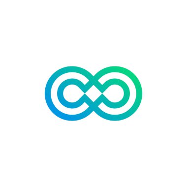 Modern fikirli Sonsuzluk logo tasarım vektör simgesi