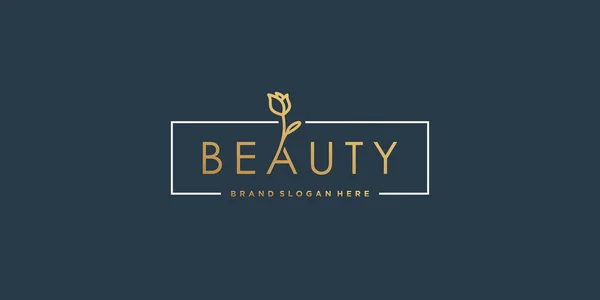 Skönhet Logotyp Design För Kvinna Premium Vector — Stock vektor
