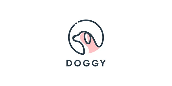 Дизайн Логотипа Собаки Современной Абстрактной Концепцией Premium Vector — стоковый вектор