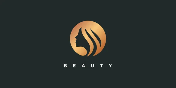 Skönhet Logo Design Med Kreativ Abstrakt Koncept Premium Vector — Stock vektor