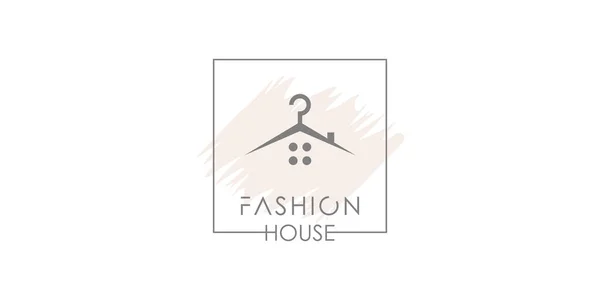 Fashion House Icon Vector Logo Design Met Creatief Uniek Vers — Stockvector