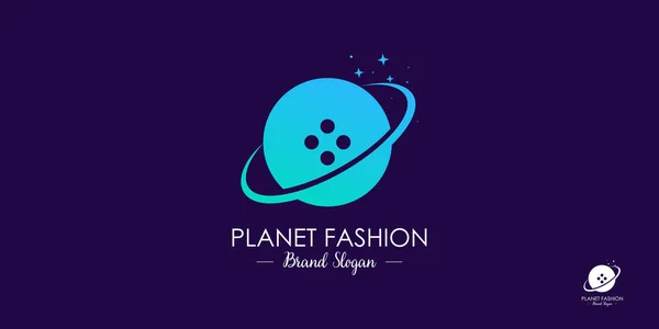 Planet Mode Ikone Vektor Logo Design Mit Kreativen Einzigartigen Frischen — Stockvektor