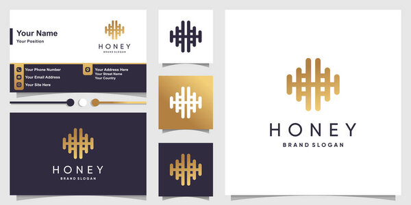 Honey logo design vector with modern creative style