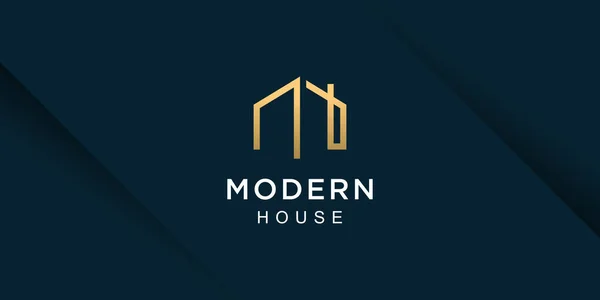 House Logó Design Modern Egyedi Koncepció — Stock Vector