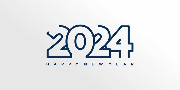 Idea Diseño Logotipo 2024 Con Concepto Estilo Moderno Creativo — Vector de stock