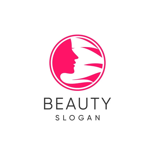 Vettore Design Logo Donna Bellezza Con Stile Astratto Unico — Vettoriale Stock