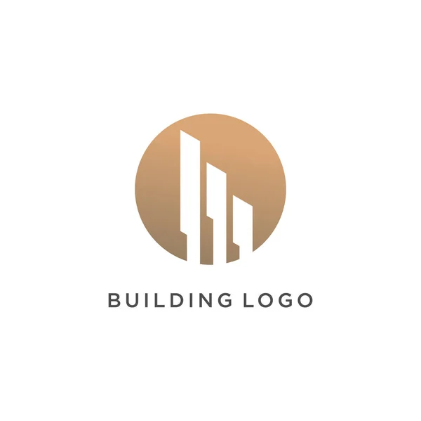 Wektor Projektowania Logo Budynku Nowoczesną Prostą Koncepcją — Wektor stockowy