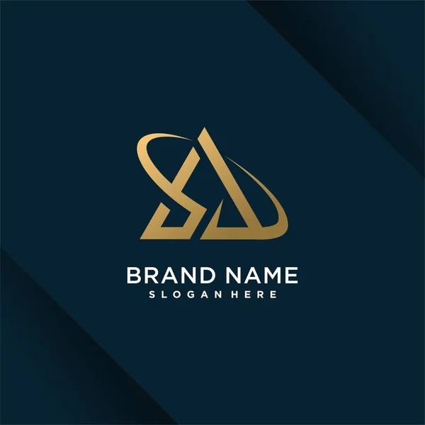 Logo Letter Vetor Design Com Conceito Estilo Criativo Moderno — Vetor de Stock