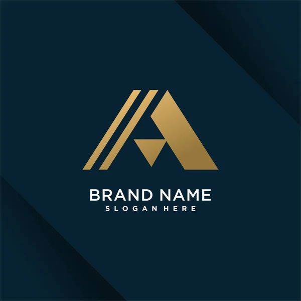 Logo Letter Vetor Design Com Conceito Estilo Criativo Moderno — Vetor de Stock