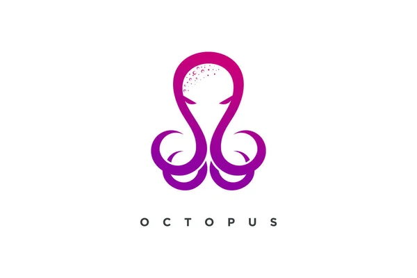 Идея Дизайна Логотипа Осьминога Творческой Абстрактной Концепцией — стоковый вектор