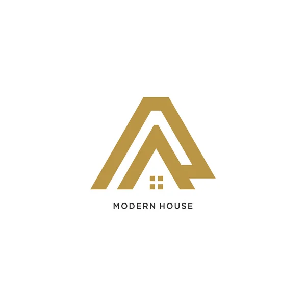 Modern Hus Logotyp Design Vektor Med Kreativt Koncept — Stock vektor