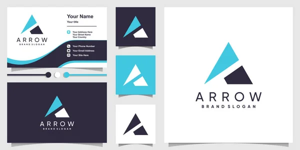 Arrow Logo Design Vector Creative Unique Concept — Stock Vector
