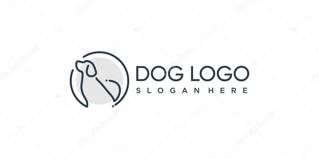 Pet logo design with creative and simple concept