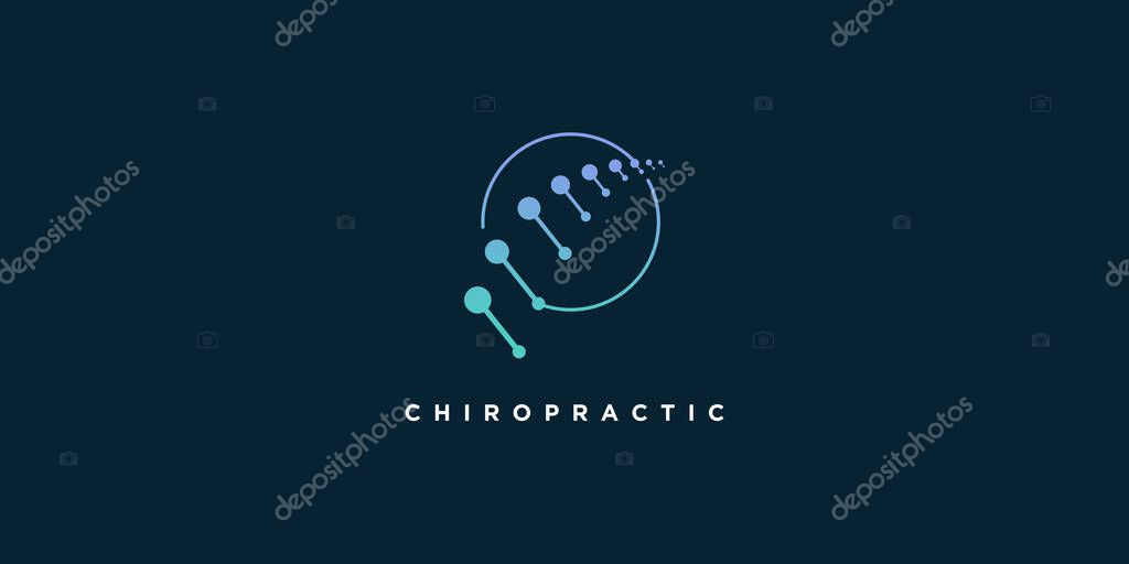 Chiropractic logo design with simple and creative concept