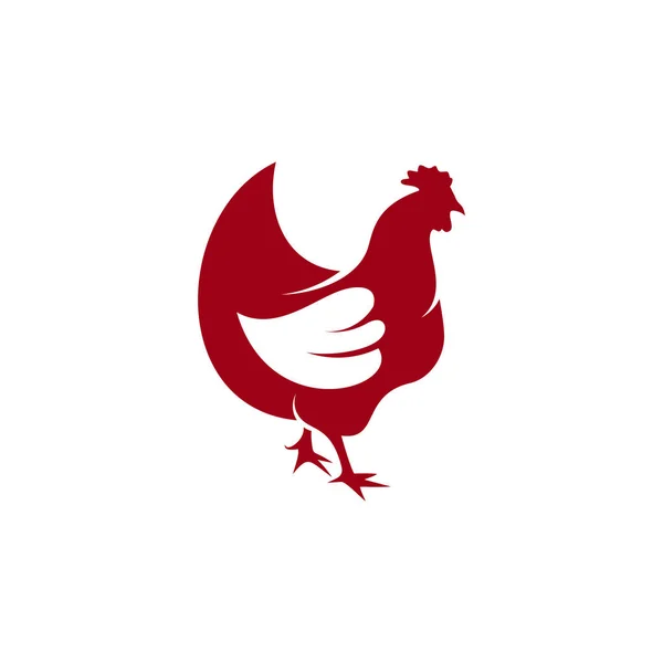 Pollo Logo Elemento Design Vettoriale Con Idea Creativa — Vettoriale Stock
