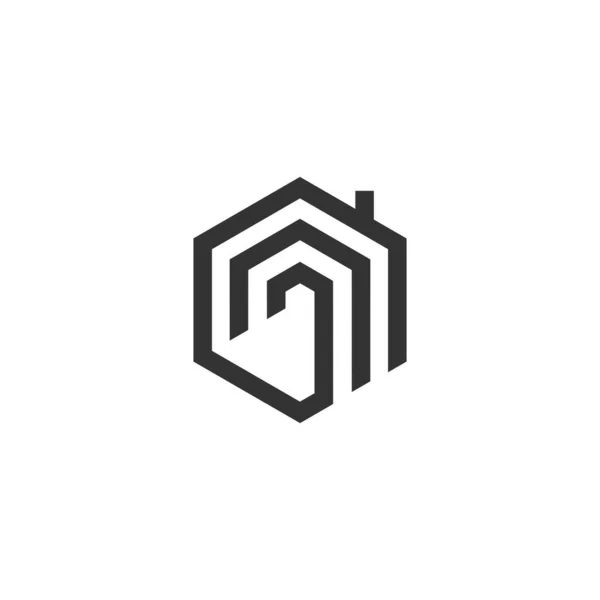 Wektor Elementów Projektu Logo Domu Kreatywnym Prostym Pomysłem — Wektor stockowy