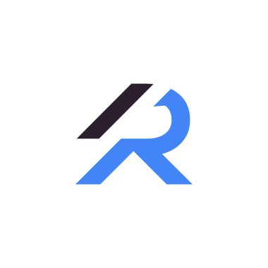 R harfi logo tasarım element vektörü yaratıcı kavram ile