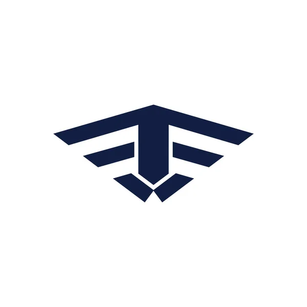 Διάνυσμα Στοιχείο Σχεδιασμού Wing Λογότυπο Δημιουργική Έννοια — Διανυσματικό Αρχείο