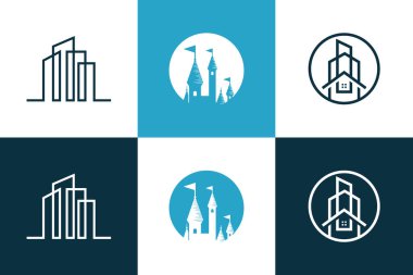 Yaratıcı konsept fikri olan logo tasarım elemanı vektörü oluşturuluyor