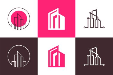 Yaratıcı konsept fikri olan logo tasarım elemanı vektörü oluşturuluyor