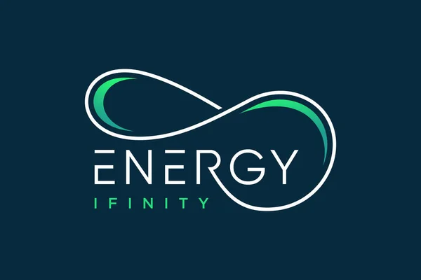 Yaratıcı element kavramına sahip sonsuz enerji logosu tasarım vektörü