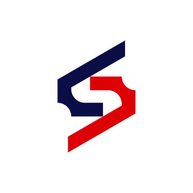 S harfi tasarım element vektör simgesi ile yaratıcı modern konsept