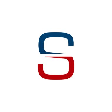 S harfi tasarım öğesi simgesi ve yaratıcı modern konsept