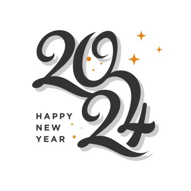 Modern yaratıcı konsepte sahip 2024 tasarım ögesi vektörü