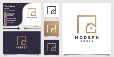 Modern ev logosu element vektör ikonu tasarımı ve yaratıcı modern konsept fikri