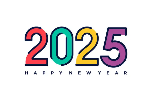 Yaratıcı modern tarz yüksek çözünürlüklü 2025 tasarım vektörü fikri